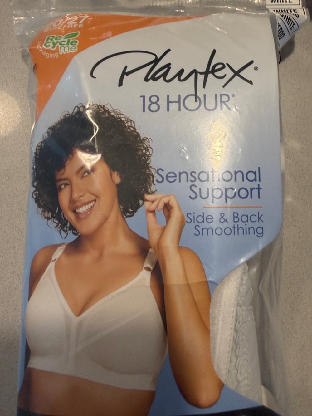 Playtex 18 Hour Sensational Support Bra in White 48 DDD nwt